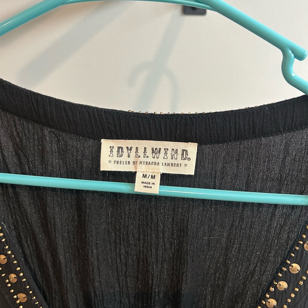 Idyllwind Black Embellished Women's Top - Picture 2 of 3